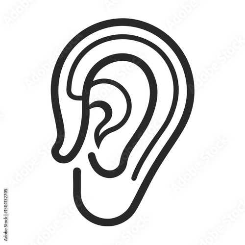 human ear vector icon