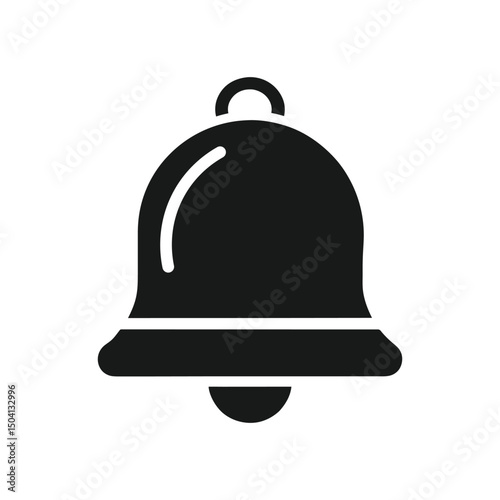 a minimalist vector notification bell.eps