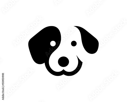 Modern dog icon in bold style