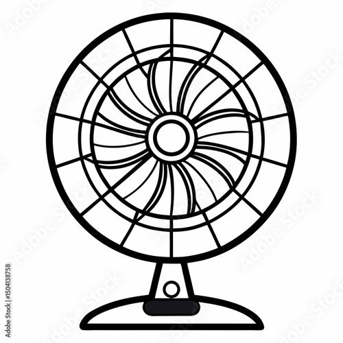vector illustration of fan