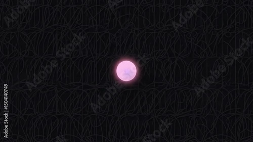 Glowing Pink Orb in Dark Abstract Background A Mesmerizing Visual Experience