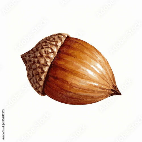 Forest Floor Pigments: Beech Nut Wash beech nut isolated watercolor vector illustration svg