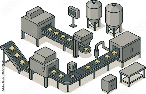 Bread Production line in Factory