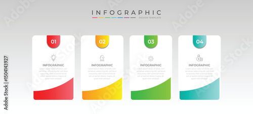 infographic design with 4 options or steps. Infographics for business concept. Can be used for presentations workflow layout, banner, process, diagram, flow chart, info graph, annual report.