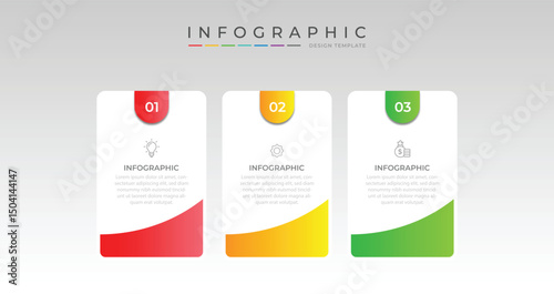 infographic design with 3 options or steps. Infographics for business concept. Can be used for presentations workflow layout, banner, process, diagram, flow chart, info graph, annual report.
