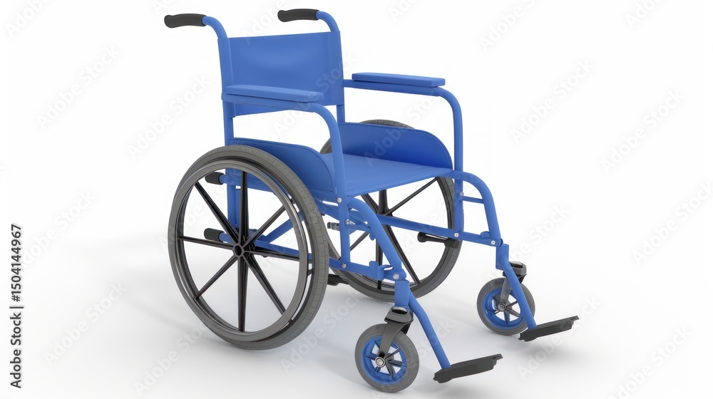 Fototapeta premium Blue wheelchair, modern design
