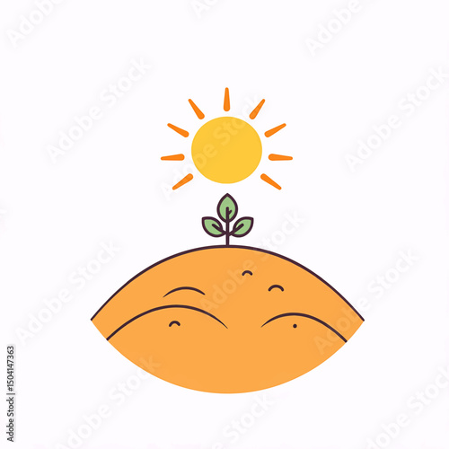 New life blooms under the warm sun a vibrant scene of growth and hope