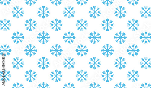 Seamless Snowflake Pattern Winter Vector Design Template