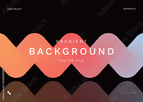 Wave Curve Gradient on Dark Background