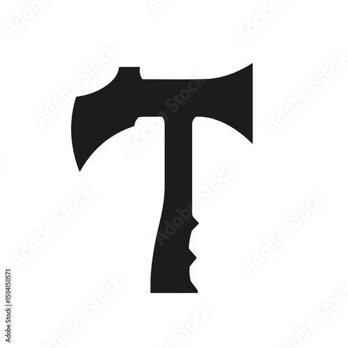 Silhouette of a axe Illustration