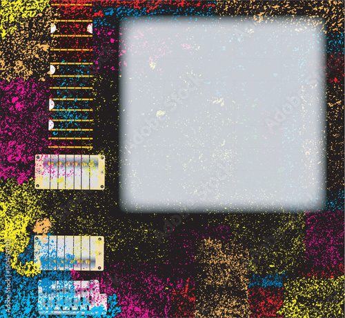 Guitar Colorful Grunge