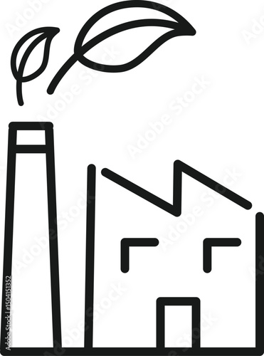 Eco friendly factory icon vector