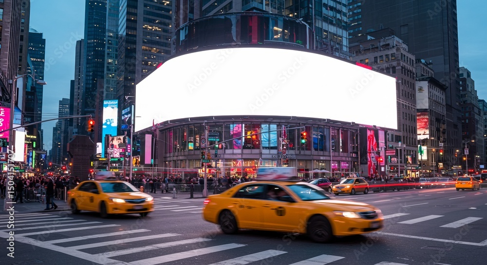 Obraz premium Times Squares vibrant spectacle cabs lights buildings