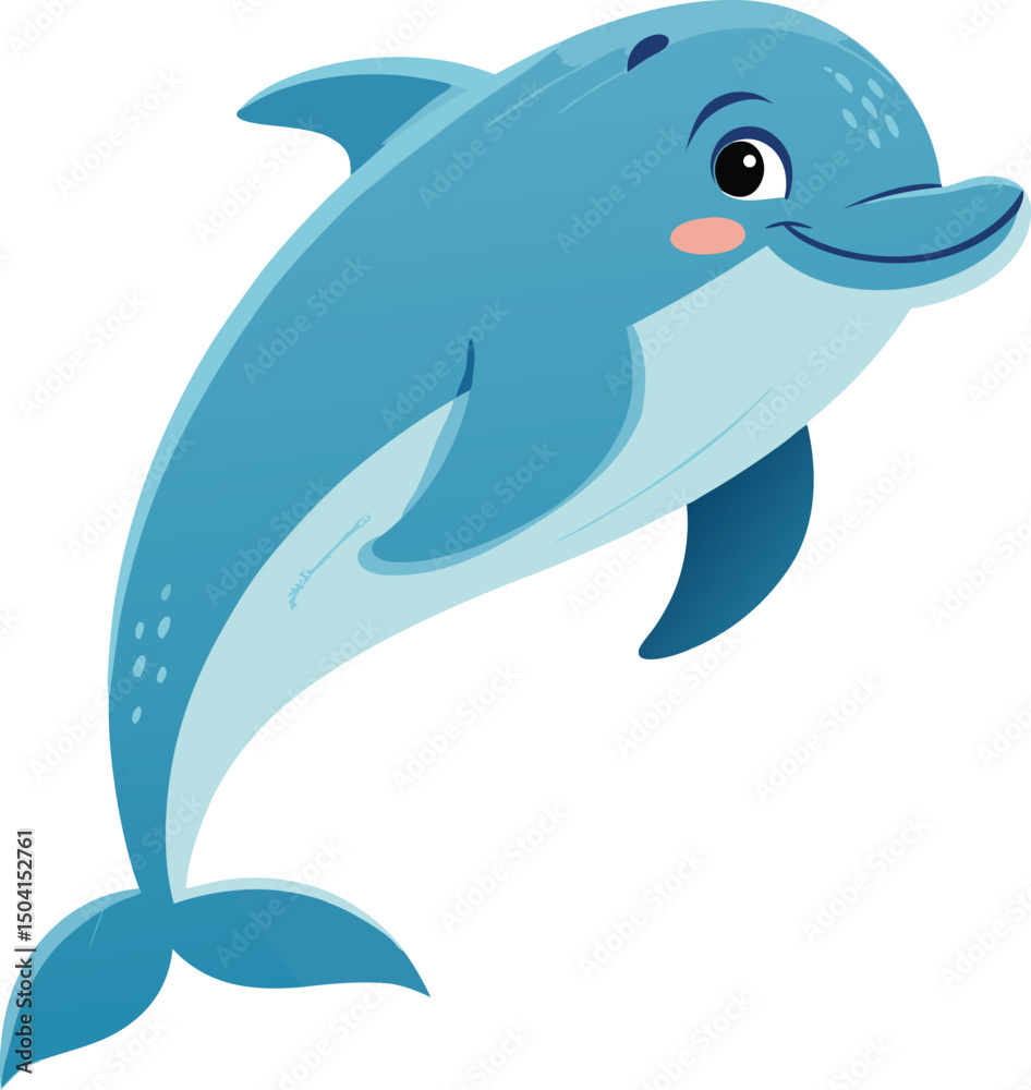 Obraz premium minimalist dolphin vector art illustration 
