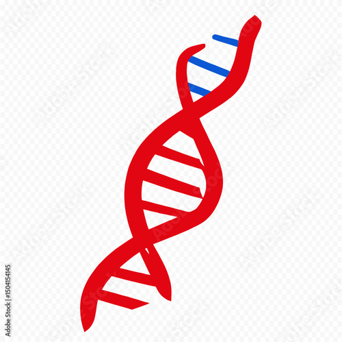 3D Spiral Helix DNA Strand on White Background – Molecular Biology & Genetic Research

