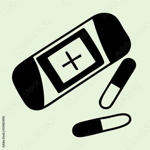 Medical Syringe Icon - High-Quality Vector Image
