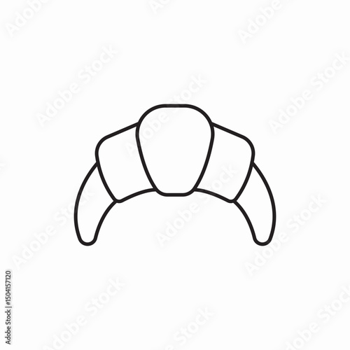 croissant baking icon sign vector