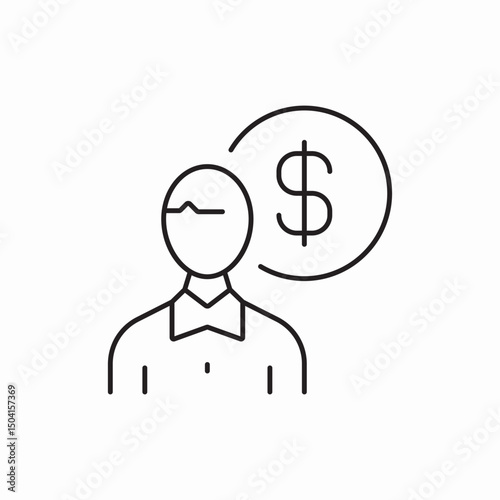 investor financier businessman icon sign vector