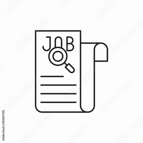 job search icon sign vector
