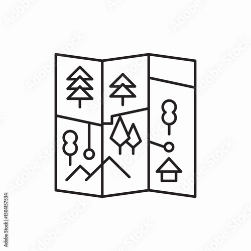 map route icon sign vector