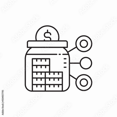 piggy bank money investments savings icon sign vector
