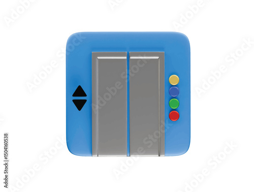 elevator icon 3d illustration render