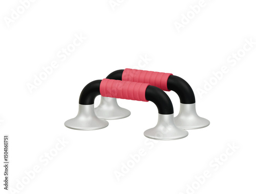 push up bar icon 3d illustration render