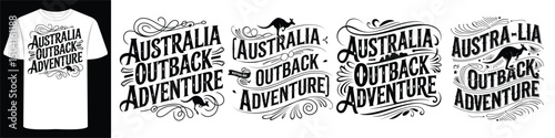 Australia Travel Typography Shirt Design for Urban Adventurers