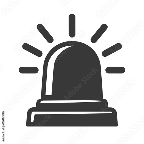 Siren light icon symbol shape. Flasher attention logo sign. Vector illustration image. Isolated on white background.