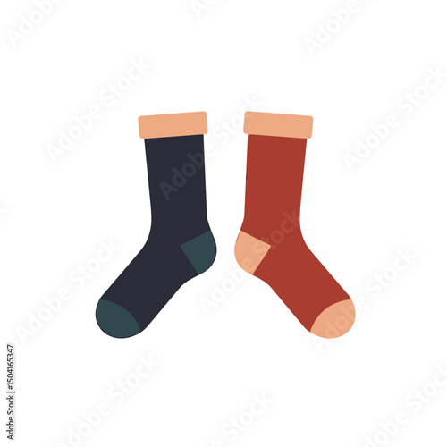 Colorful Pair of Socks Illustration: Cozy Fashion Accessory for Warmth and Style