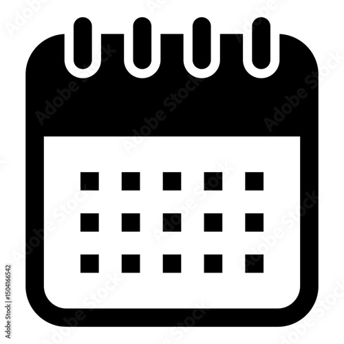 Calendar icon isolated on white background