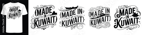 Kuwait Travel Typography Shirt for Global Nomads and Tourists