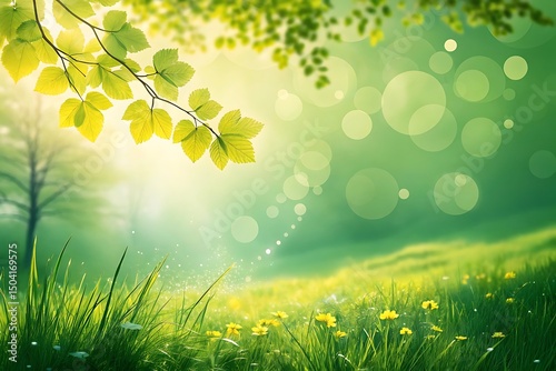 green grass and sun