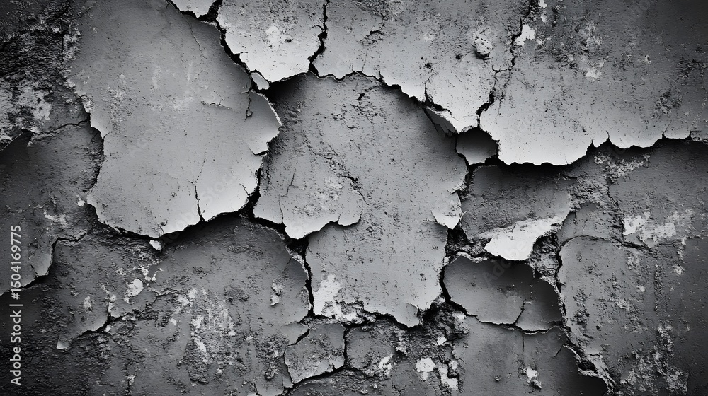 Obraz premium Rough concrete wall surface with chipped paint
