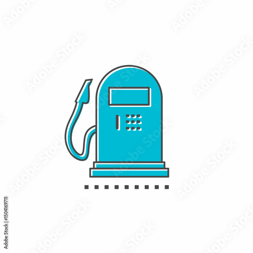 Colored icon template. Gas station icon. Colored vector design.