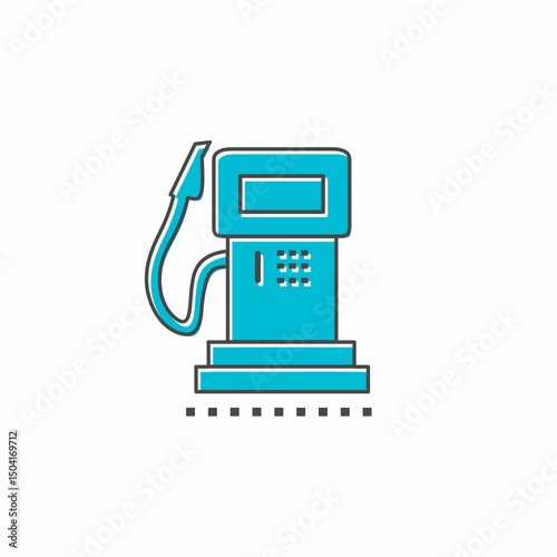 Colored icon template. Gas station icon. Colored vector design.