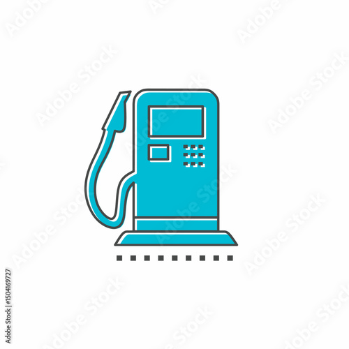 Colored icon template. Gas station icon. Colored vector design.