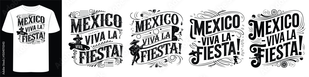 Fototapeta premium Mexico Shirt Design for Fashionable Travelers