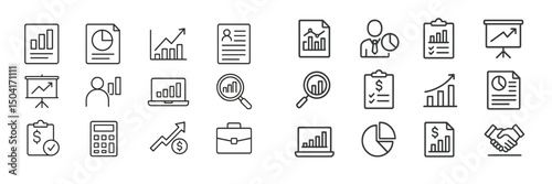 Business analytics tools and icons displayed for data analysis and decision making in a contemporary office setting