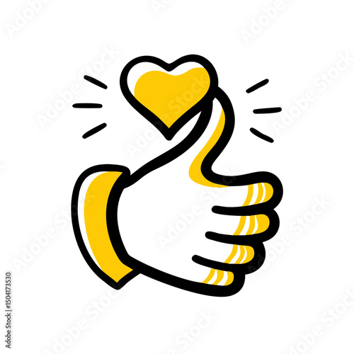 vector illustration of a thumb up