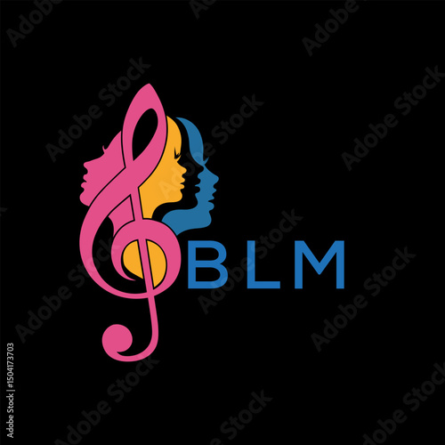 BLM letter logo. BLM Musical Band Logo. BLM best icon.	
