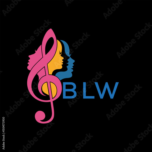BLW letter logo. BLW Musical Band Logo. BLW best icon.	
