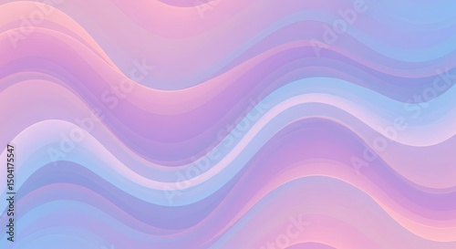 Abstract Pastel Wave Background Design in Soft Lavender and Pink Hues