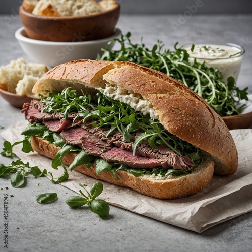 ham and cheese sandwich on a plate