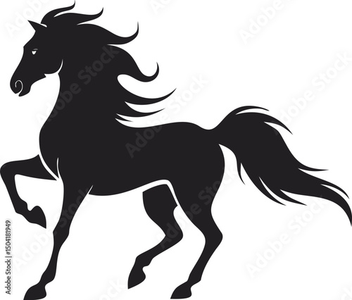 horse silhouette vector
