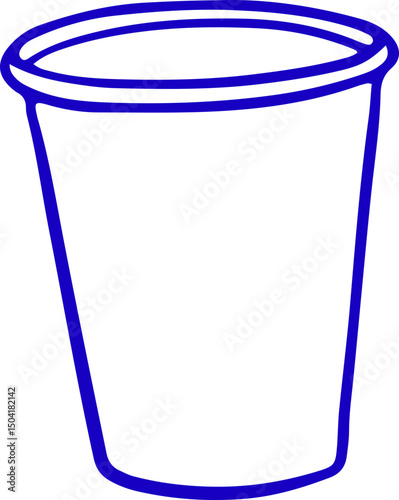 Retro Hand Drawn Plastic Drinking Cup