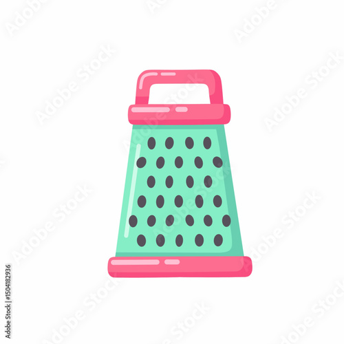 Colorful flat grater kitchen utensil for food preparation