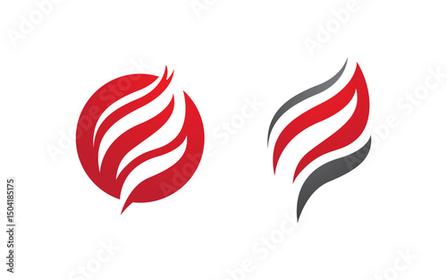 Flames Logo icon illustration vector design template vv.78