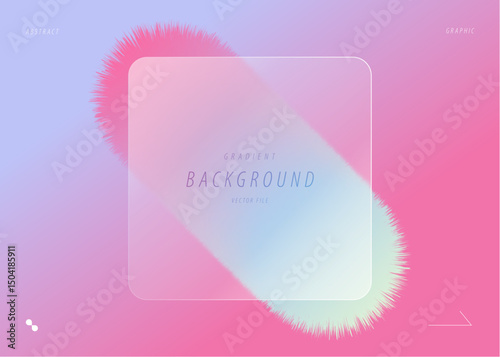 Glassmorphism abstract fuzzy shape Background in Pink