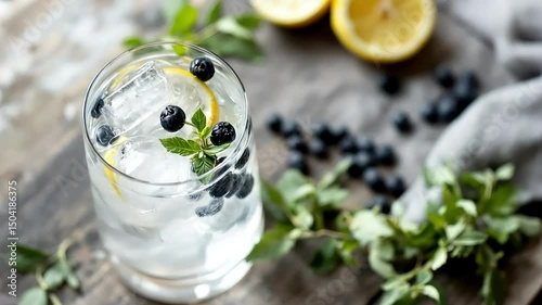  Simple gin and tonic with juniper berries